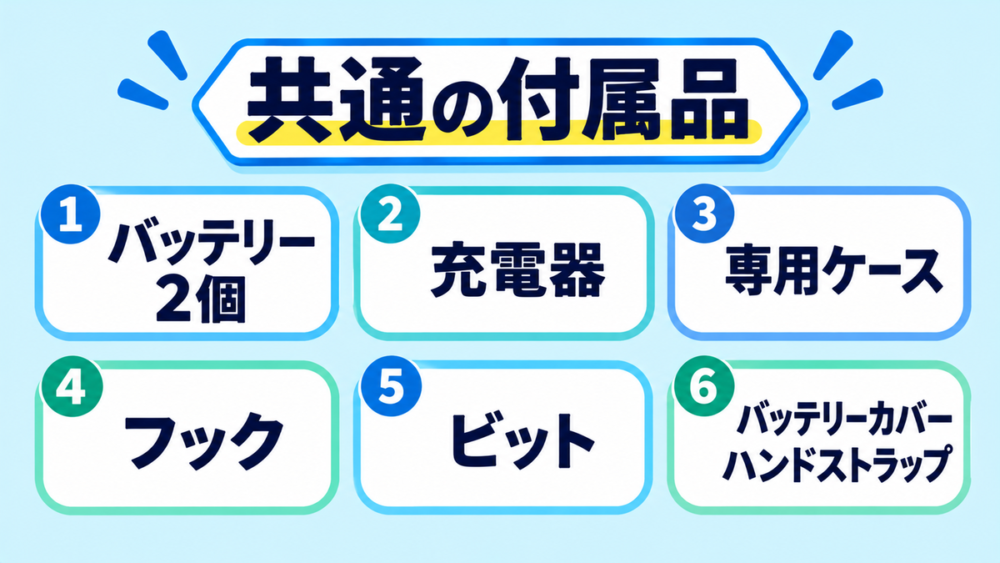 共通の付属品
